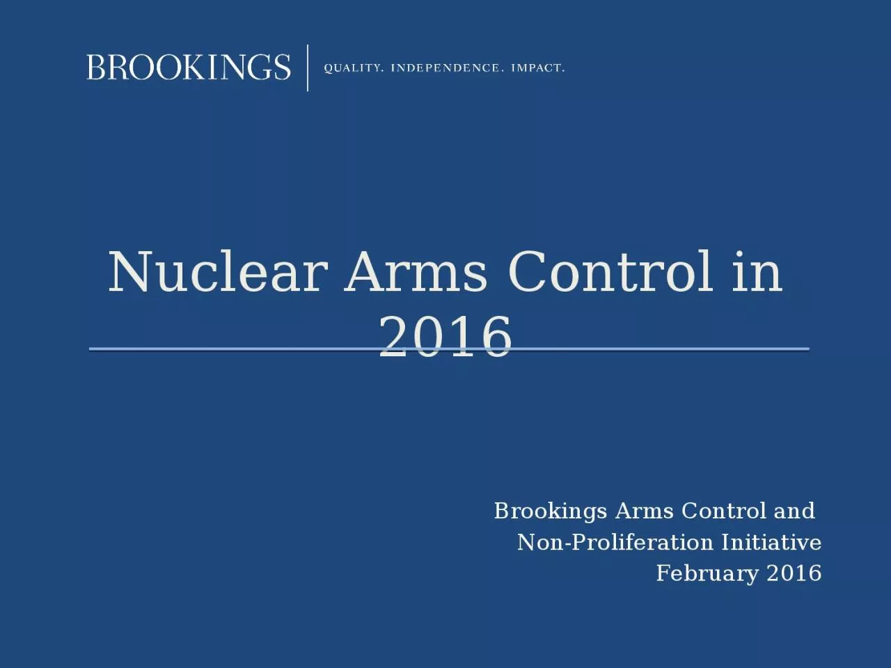 PPT-Nuclear Arms Control in 2016