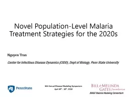 Novel Population-Level Malaria Treatment Strategies for the 2020s