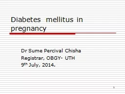 1 Diabetes  mellitus in pregnancy