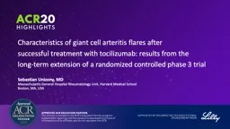 Characteristics of giant cell arteritis flares after