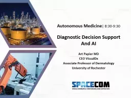 Autonomous Medicine | 8:30-9:30