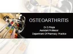 PPT-OSTEOARTHRITIS Dr.D.Rispa