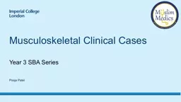 Year 3 SBA Series Musculoskeletal Clinical Cases