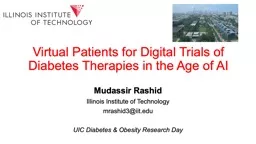 PPT-Virtual Patients for Digital Trials of Diabetes Therapies in the Age of AI