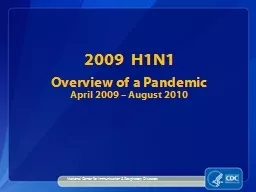 2009  H1N1 Overview of a Pandemic