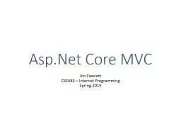 Asp.Net  Core MVC Jim Fawcett