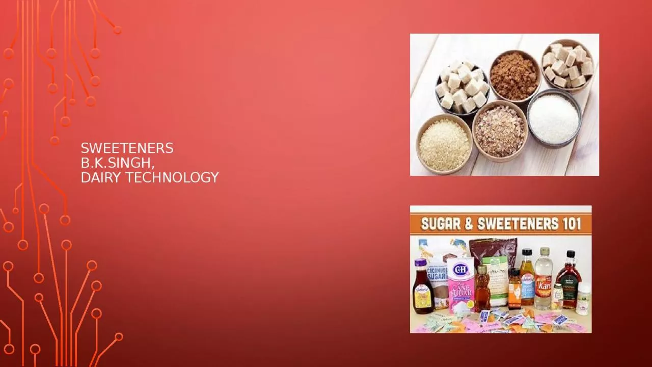 PPT-Sweeteners B.K.Singh , Dairy