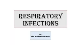 Respiratory infections Respiratory tract infections