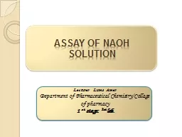 Assay of  NaOH  Solution