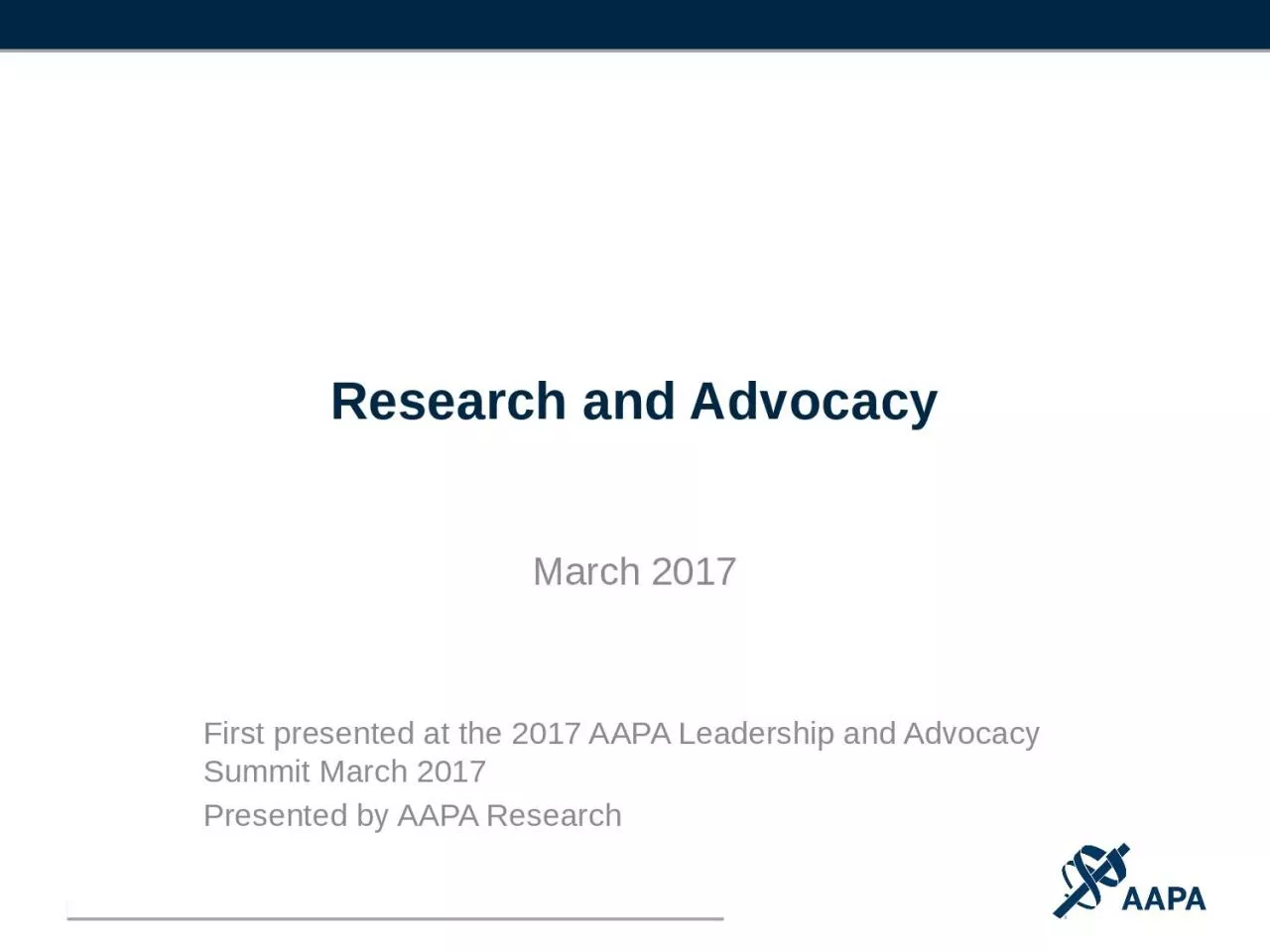 PPT-Research and Advocacy March 2017