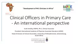 Clinical Officers in  Primary