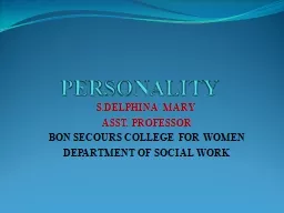 PERSONALITY S.DELPHINA   MARY