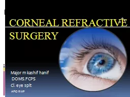 CORNEAL REFRACTIVE SURGERY