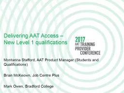 Montanna Stafford, AAT Product Manager (Students and  Qualifications)