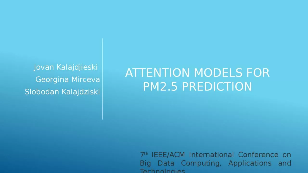 PPT-Attention Models for PM2.5 Prediction