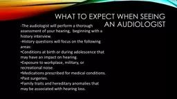 What to expect when seeing an audiologist