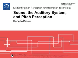 Sound, the Auditory System, and Pitch Perception