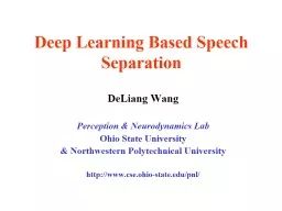 Deep Learning Based Speech Separation
