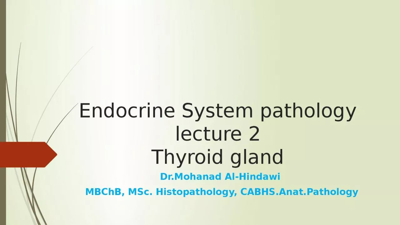 PPT-Endocrine System pathology