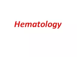 Hematology  Specimen collection: