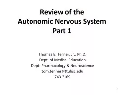 PPT-Review of the Autonomic Nervous System