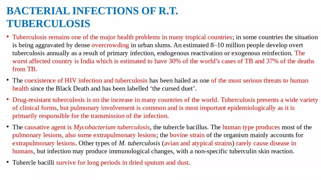 PPT-BACTERIAL INFECTIONS OF R.T.