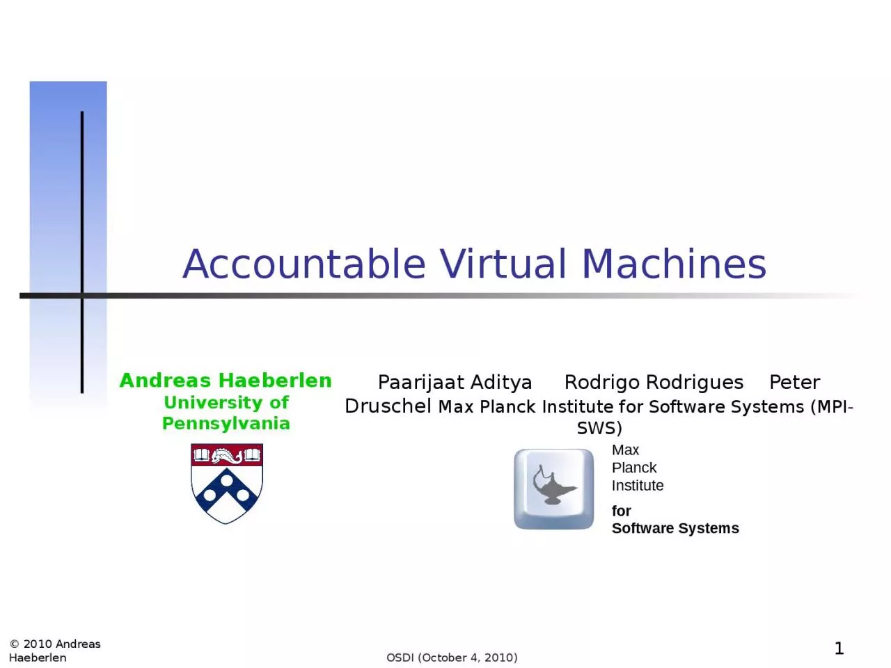 PPT-1 Accountable Virtual Machines