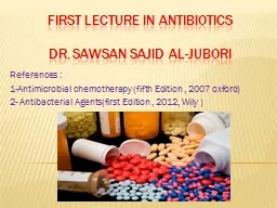 First lecture in Antibiotics