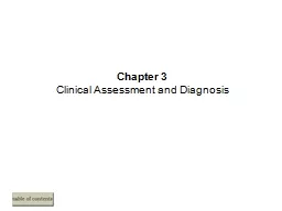 Chapter 3 Clinical Assessment and Diagnosis