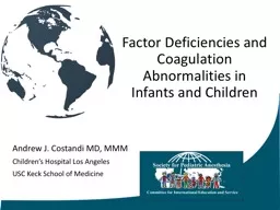 Factor Deficiencies and