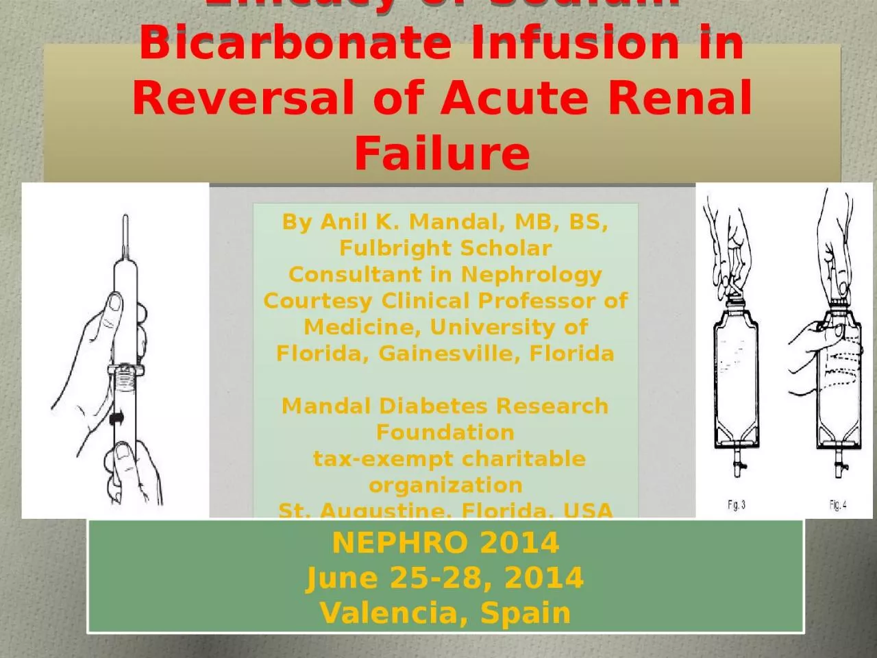 Efficacy of Sodium Bicarbonate Infusion in Reversal of Acute Renal Failure