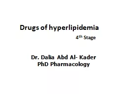 Drugs of  hyperlipidemia