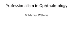 Professionalism in Ophthalmology