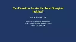 Evolution and Modern  M olecular