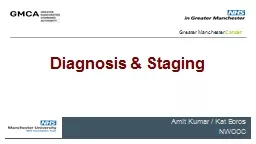 Diagnosis & Staging A