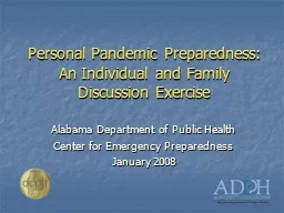 Personal Pandemic Preparedness:
