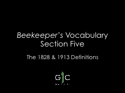 Beekeeper’s  Vocabulary