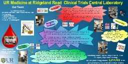 UR Medicine at Ridgeland Road  Clinical Trials Central Laboratory