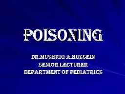 poisoning Dr.mushriq  A.hussein