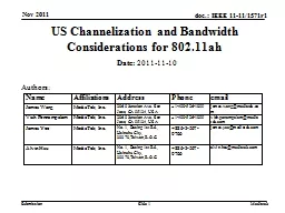 Mediatek Slide  1 US Channelization and Bandwidth