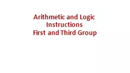 Arithmetic and Logic Instructions