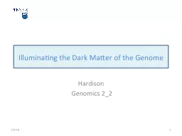 Illuminating the Dark Matter of the Genome