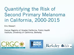 Quantifying the Risk of Second Primary Melanoma in California, 2000-2015