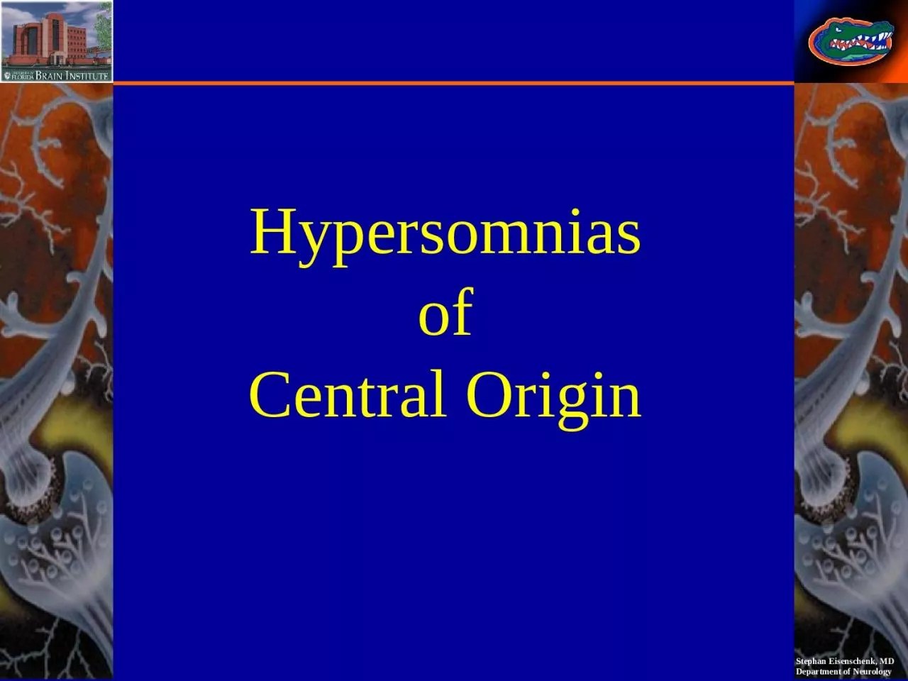 PPT-Hypersomnias of Central