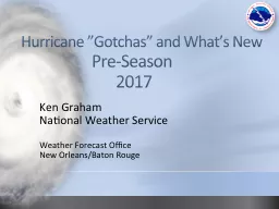 PPT-2018 Hurricane Season Preparedness