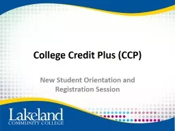 College Credit Plus (CCP)