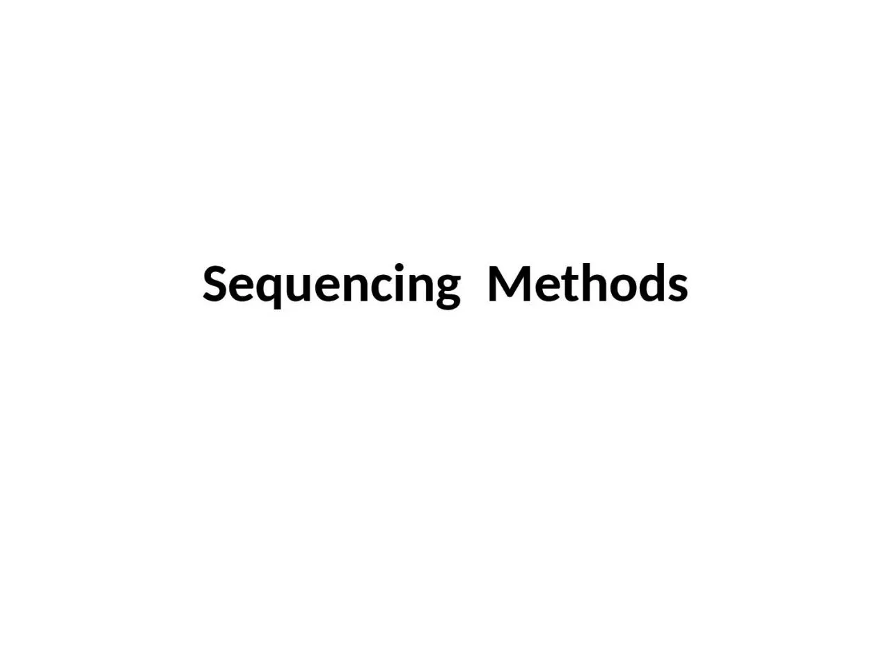 PPT-Sequencing Methods CAGE vs