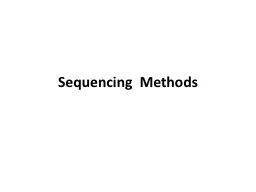 Sequencing    Methods CAGE vs