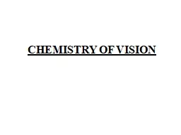 CHEMISTRY OF VISION Following changes occur due to absorption of light energy by