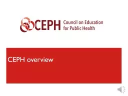 CEPH overview Characteristics of accreditation